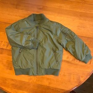 Baby Gap 4T olive green bomber jacket